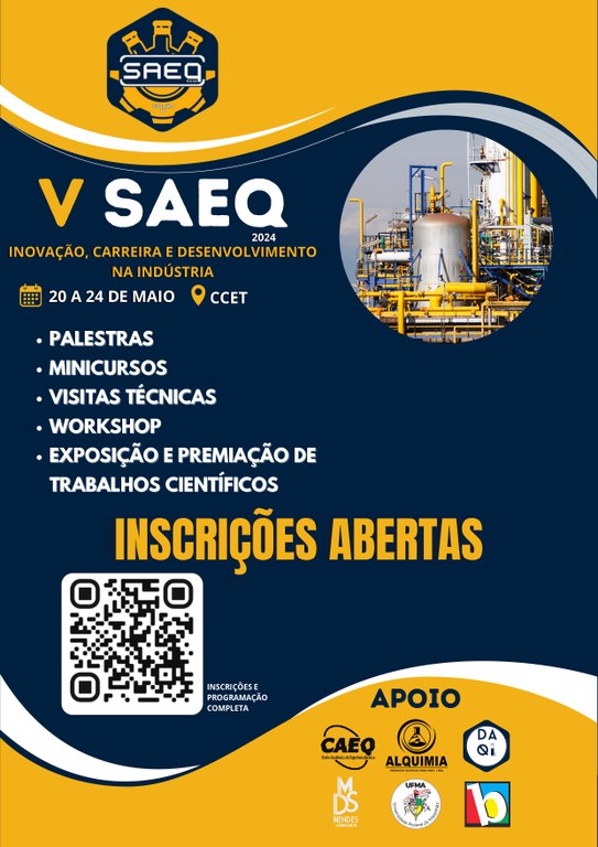 Discentes de Engenharia Química e Química Industrial da UFMA promovem V Semana Acadêmica da Engenharia Química