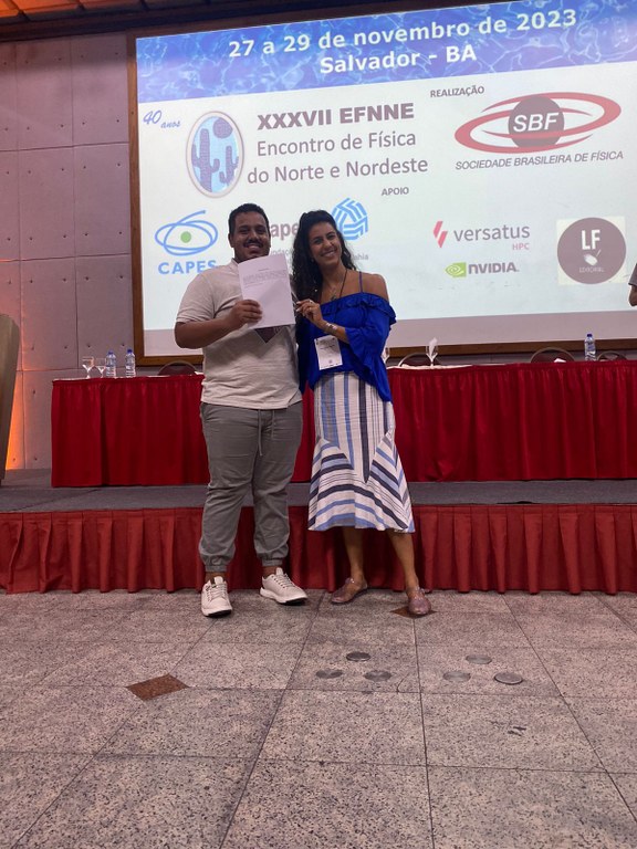 Discentes do curso de Física foram premiados no XXXVII Encontro de Físicos do Norte e Nordeste