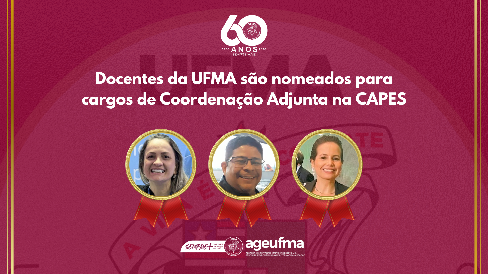 Docentes da UFMA são nomeados para cargos de Coordenação Adjunta na CAPES