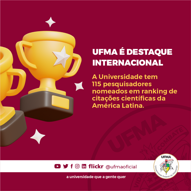 Dos 115 pesquisadores da UFMA nomeados em ranking de citações científicas da América Latina, 23 são do interior do estado