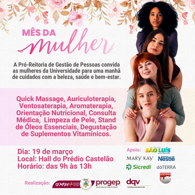 Em celebração ao mês internacional da Mulher, UFMA promove ação dedicada às mulheres da instituição