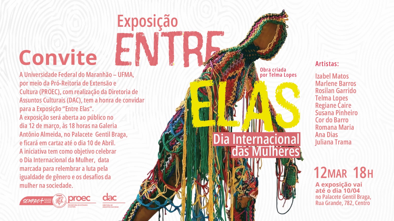 "Entre Elas": exposição promovida pela UFMA homenageia lutas e histórias femininas