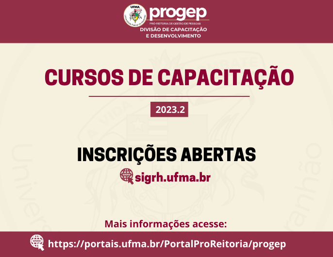Estão abertas as inscrições para os Cursos de Capacitação do segundo semestre de 2023
