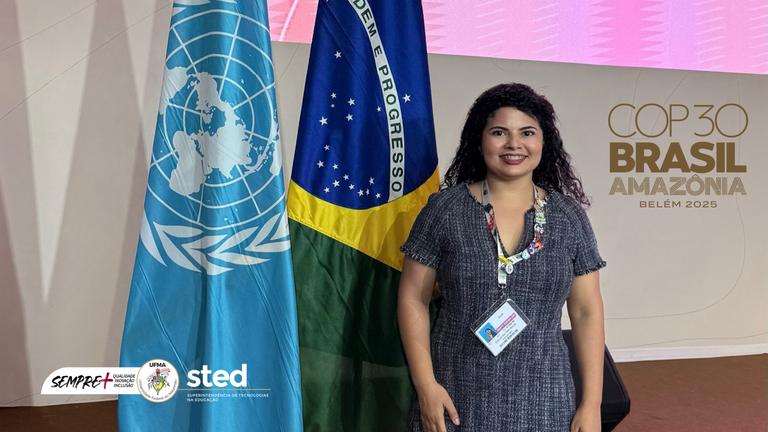 Estudante de Artes EAD participa da COP 30 com oficina sobre arte, território e sustentabilidade