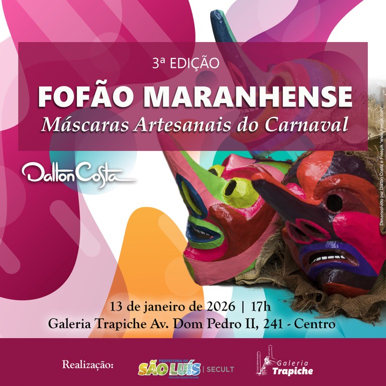 Exposição na Galeria Trapiche destaca pesquisa da UFMA sobre o Fofão Maranhense