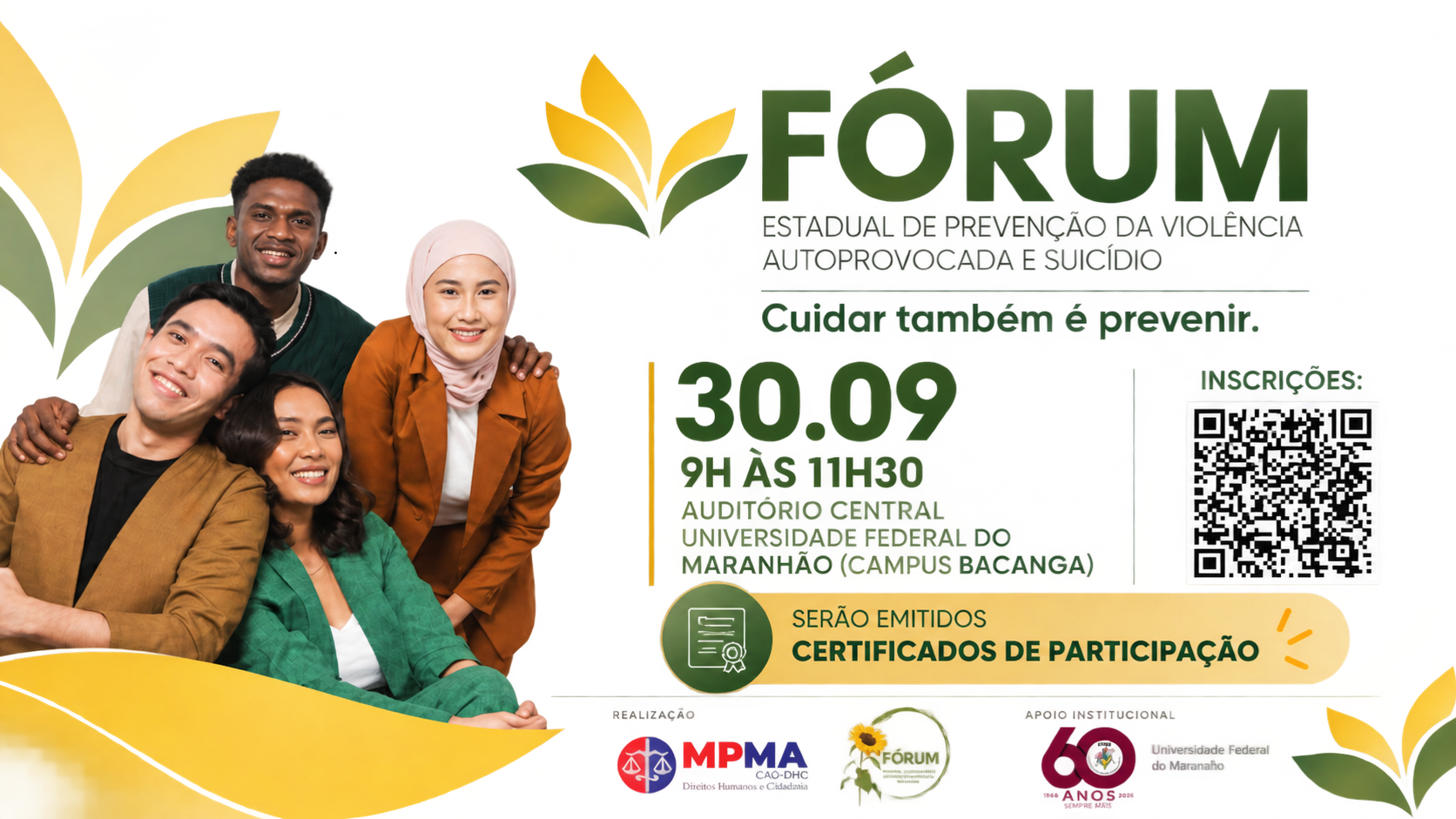 FEPAS promove encontro e debate sobre prevenção da automutilação e do suicídio na UFMA