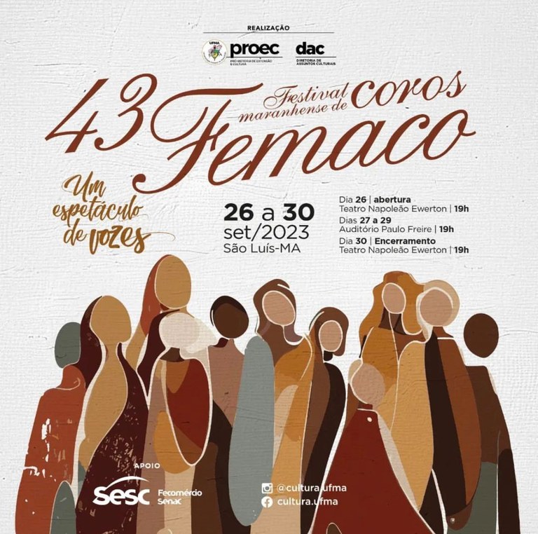 Festival Maranhense de Coros (Fameco) começa nesta terça-feira, 26