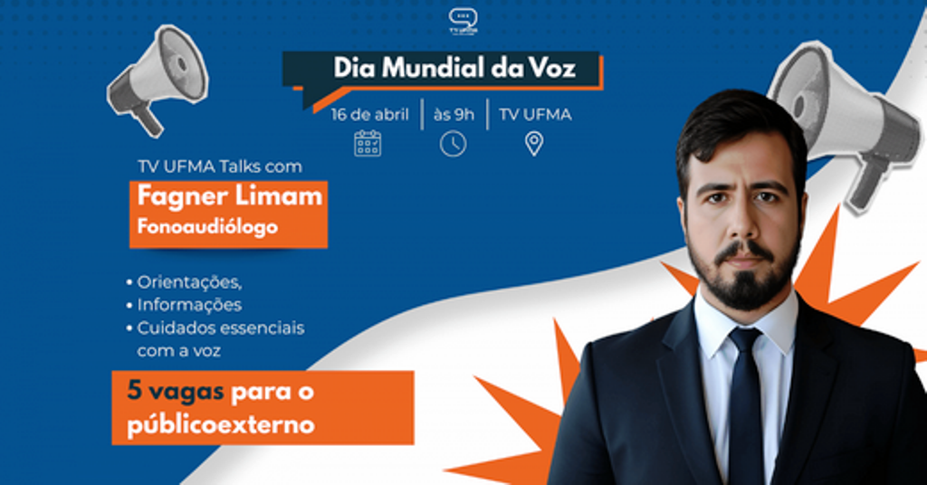 Fonoaudiólogo Fagner Limam ministra oficina sobre cuidados vocais e poder da voz na comunicação na TV UFMA