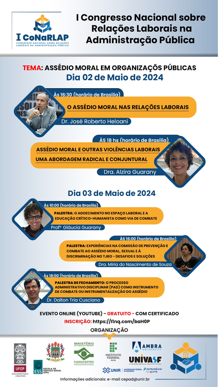 I CoNaRLAP discute Assédio Moral em Organizações Públicas