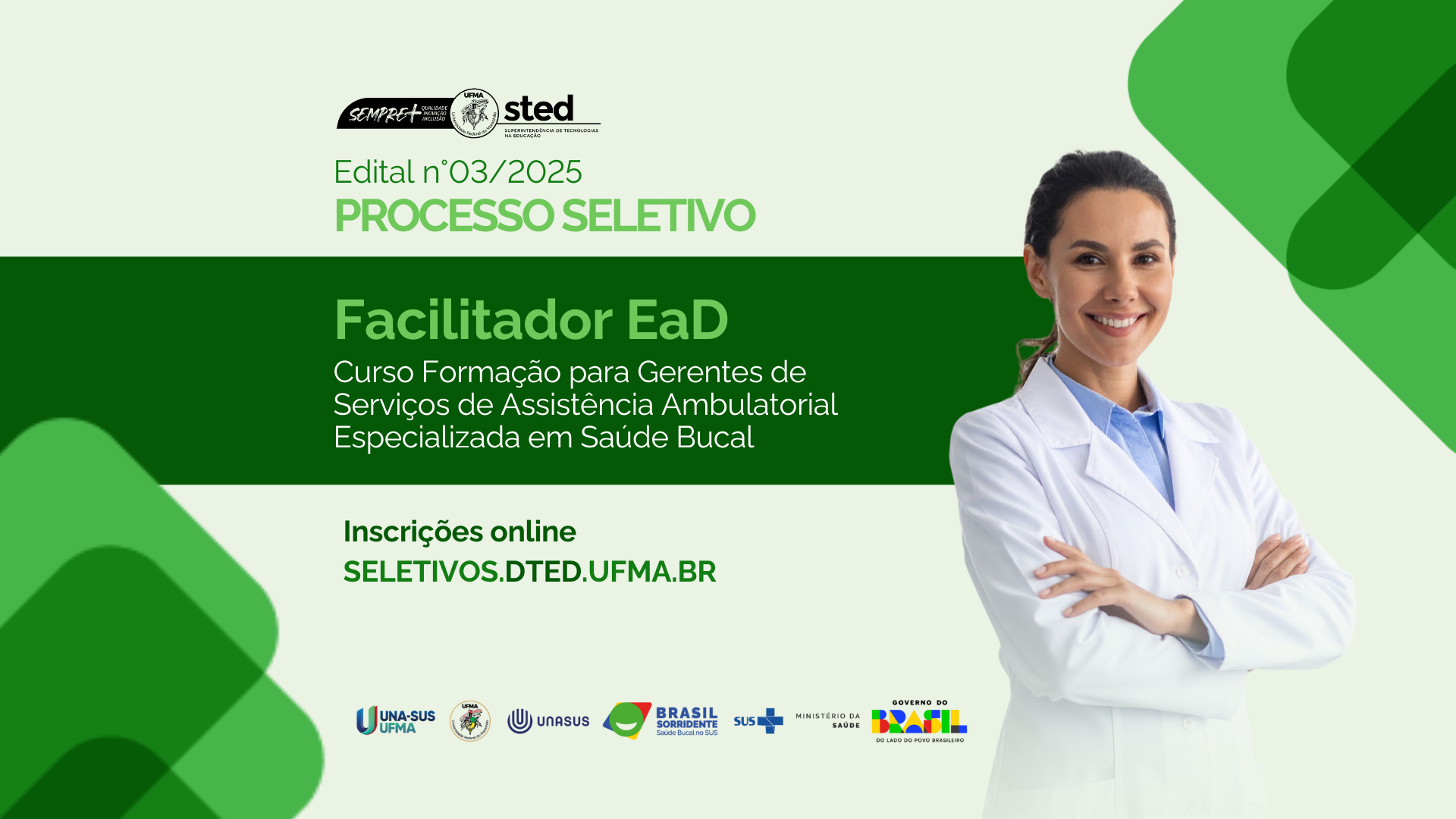 Inscrições abertas para facilitadores do curso de Formação para Gerentes de Serviços de Assistência Ambulatorial Especializada em Saúde Bucal