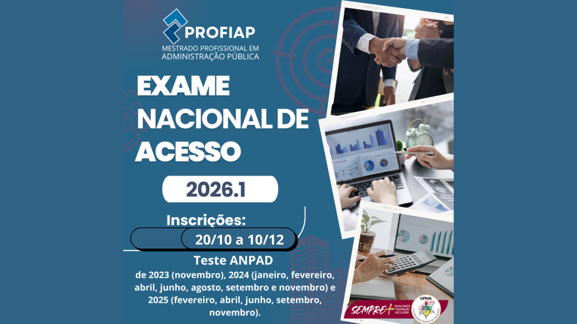 Inscrições para mestrado em Administração Pública seguem até 10 de dezembro
