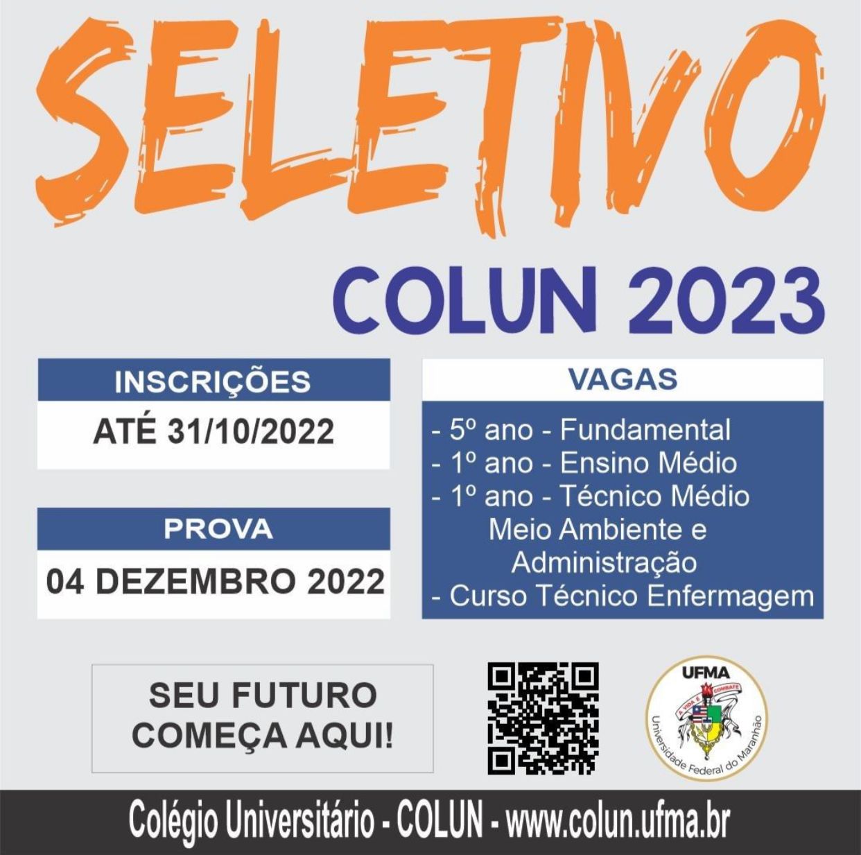 Inscrições para o processo seletivo do Colun vão até o dia 31 de outubro.jpg