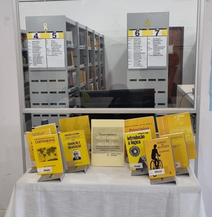 Julho Amarelo: biblioteca setorial do câmpus de Pinheiro realiza ações de conscientização sobre as hepatites virais