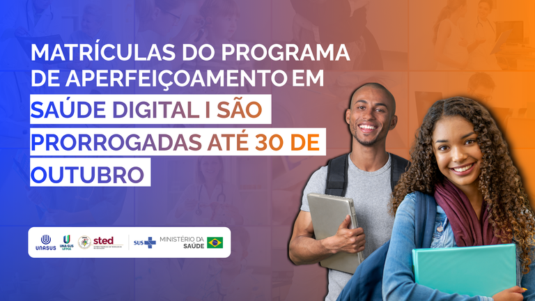 Matrículas do Programa de Aperfeiçoamento em Saúde Digital I são prorrogadas até 30 de outubro