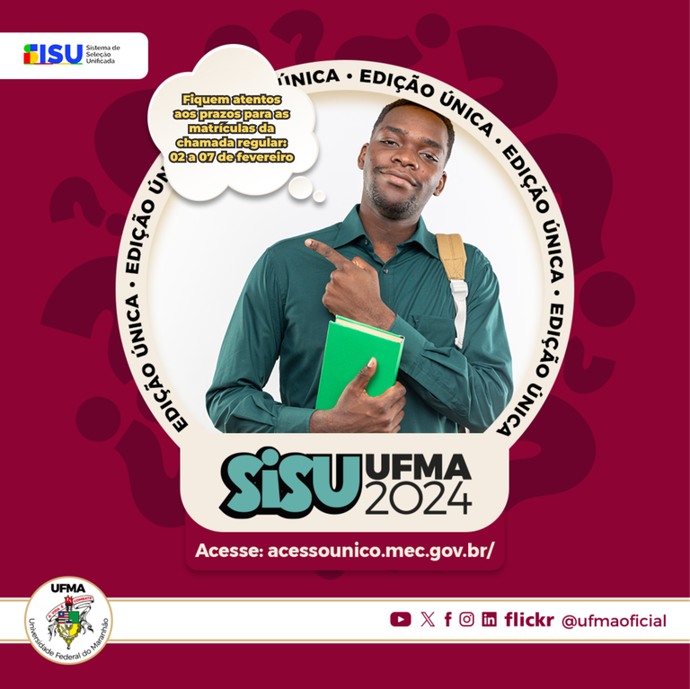 Matrículas para selecionados da chamada regular do Sisu iniciam nessa sexta-feira, 2