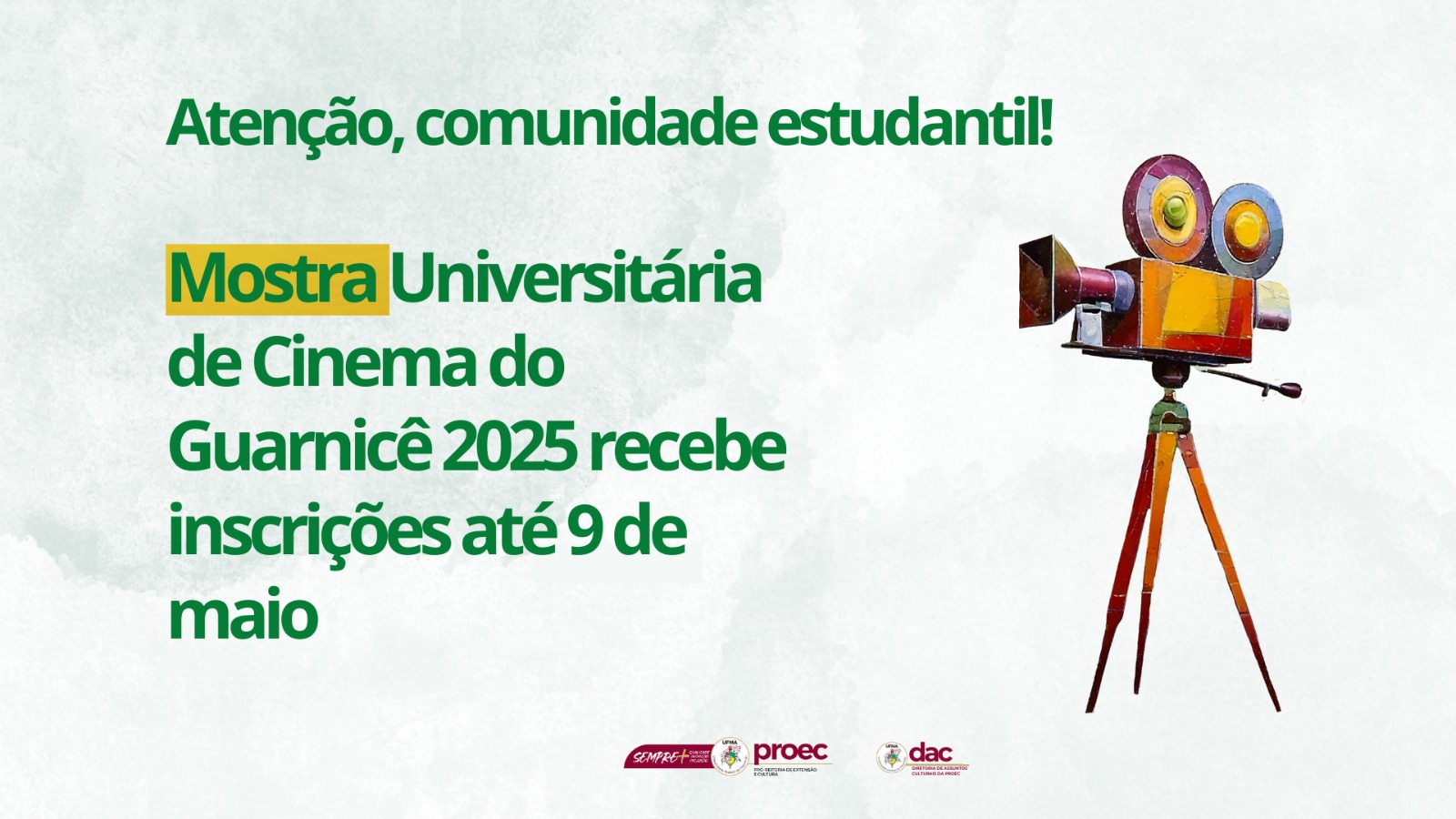 > Mostra Universitária de Cinema do Guarnicê 2025 recebe inscrições até 9 de maio