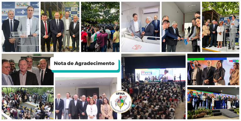 Nota de Agradecimento aos parceiros e colaboradores envolvidos no evento de Inauguração de Obras da UFMA