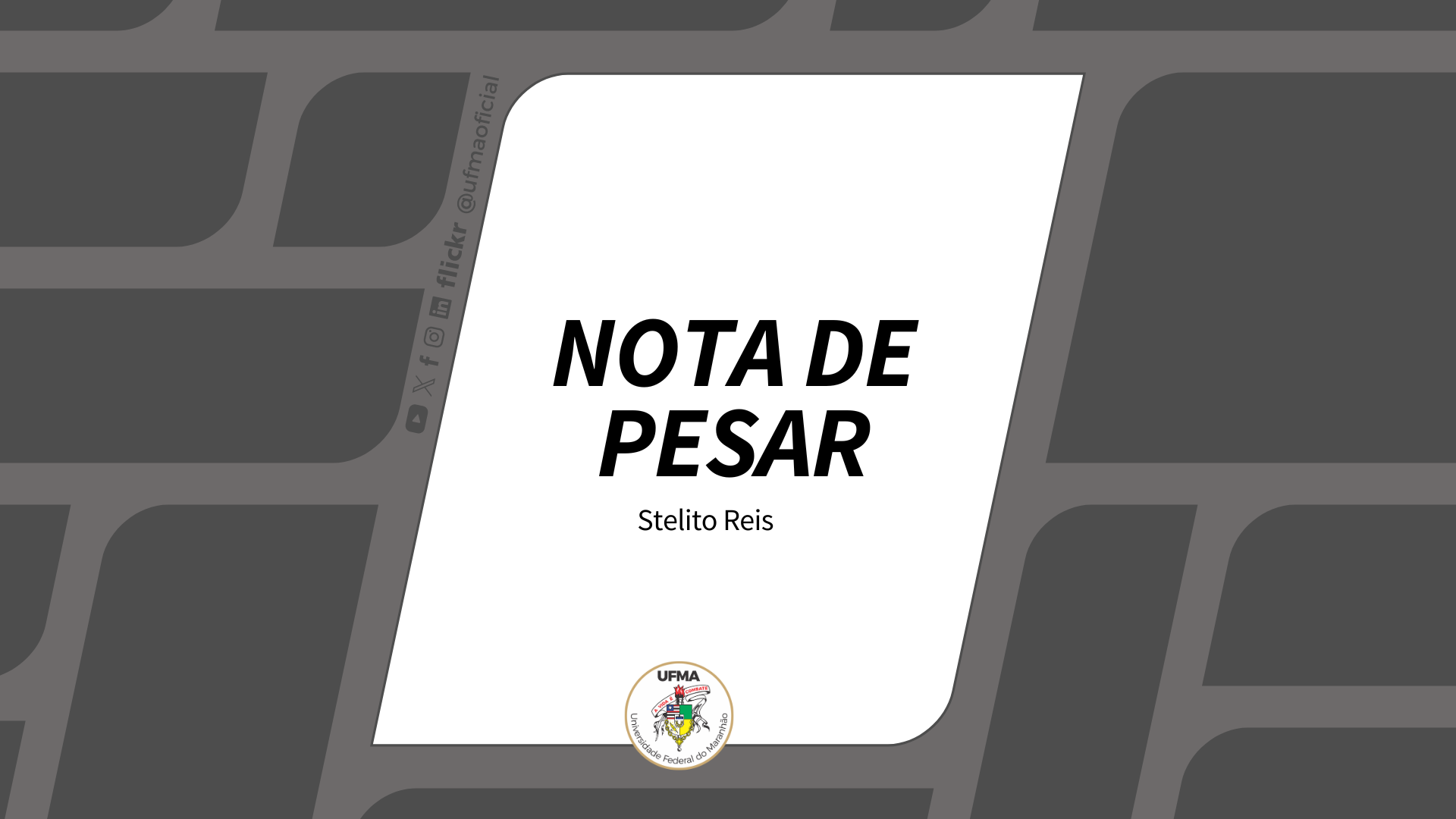 NOTA DE PESAR - Stelito Reis