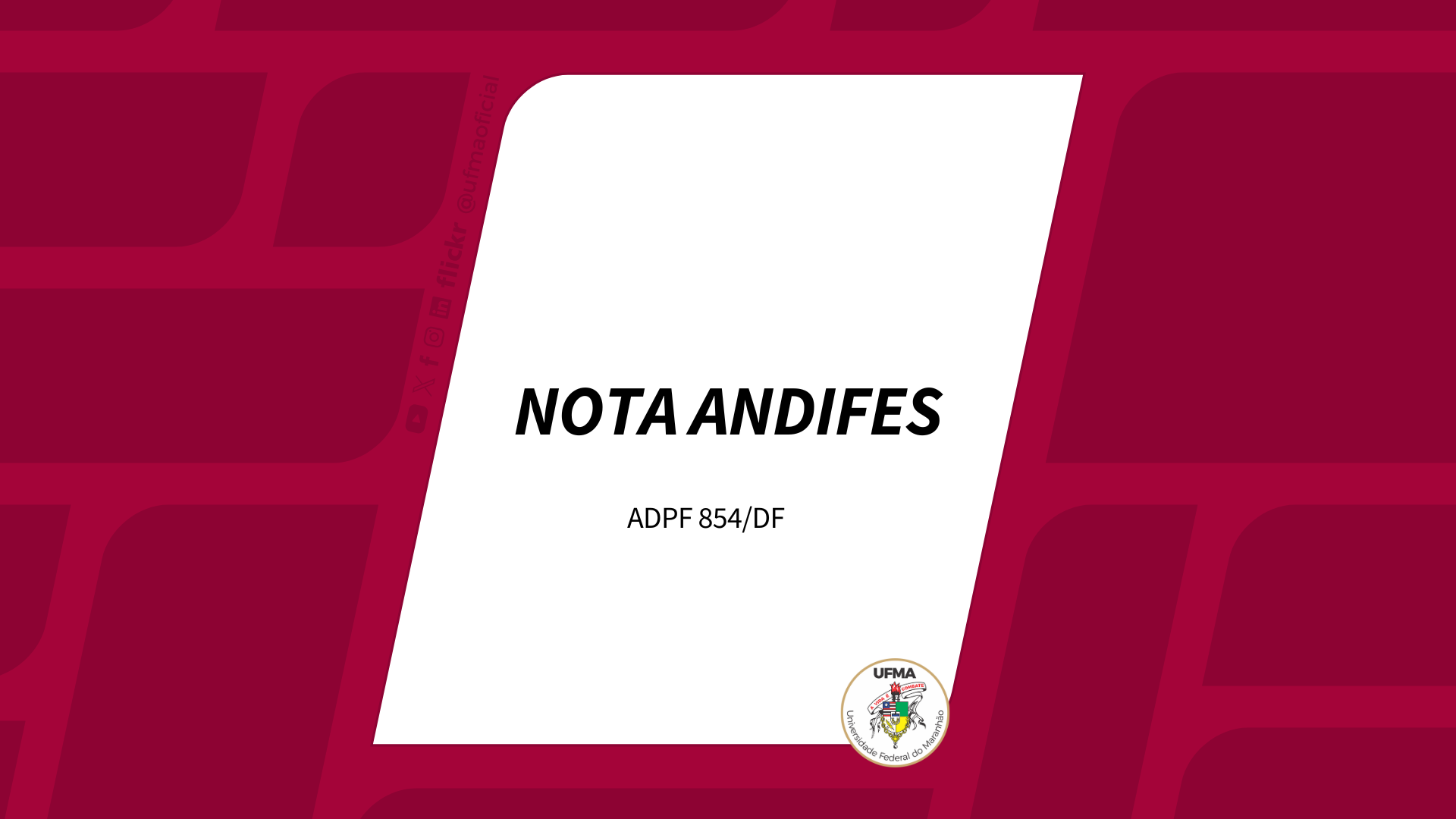 Nota Pública da ANDIFES sobre a ADPF 854/DF