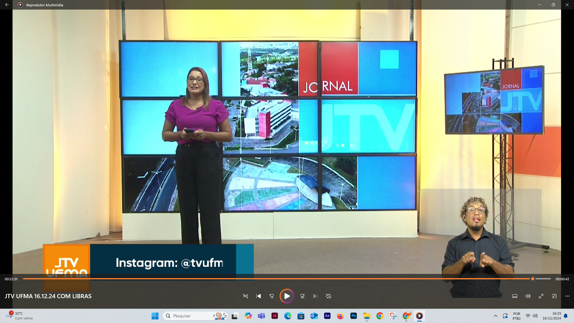Número de Produções telejornalísticas da TV UFMA cresce mais de 56% em 2024