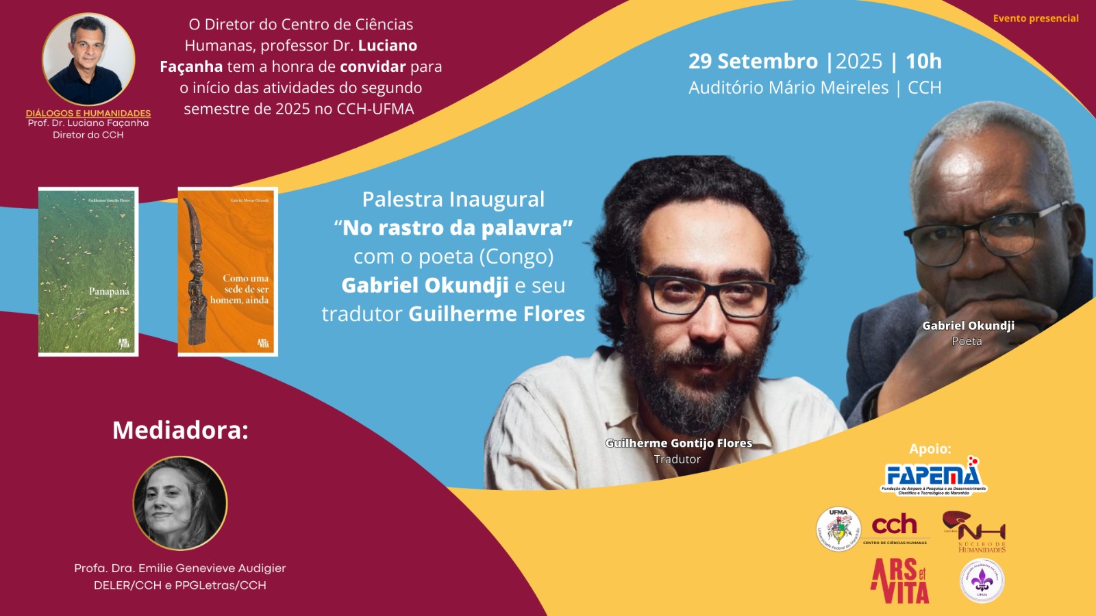 Palestra inaugural da UFMA reúne escritores do Brasil e do Congo