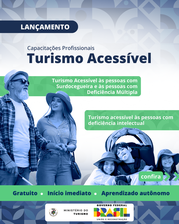 Parceria entre UFMA e MTUR lança dois cursos para promover o turismo acessível a pessoas com deficiência