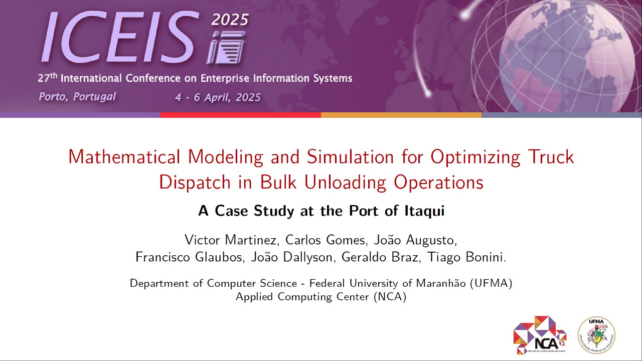 Pesquisa da UFMA sobre o Porto do Itaqui recebe prêmio de melhor artigo em conferência internacional