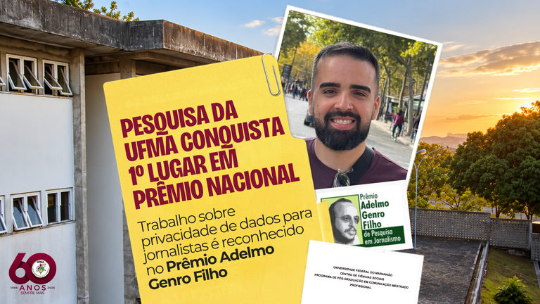 Pesquisador do PPGCOMPRO da UFMA conquista primeiro lugar no Prêmio Adelmo Genro Filho