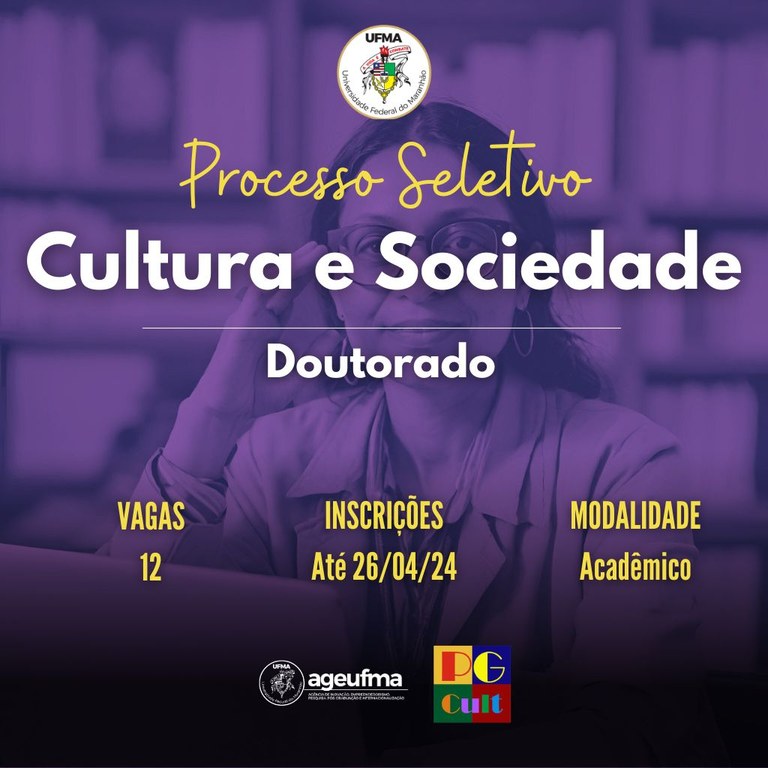 PGCULT da UFMA está com inscrições abertas para o doutorado