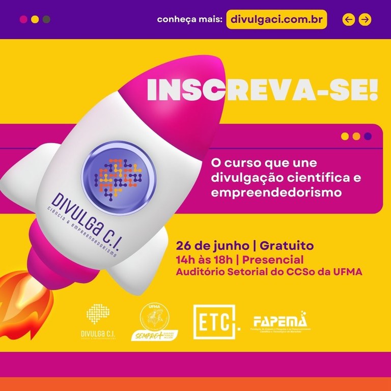 PPGCOMPro promove curso de capacitação 'Divulgação Científica e Empreendedorismo'