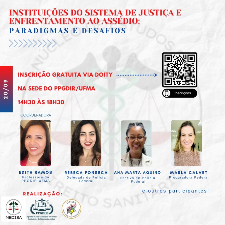 PPGDIR da UFMA promove I Seminário de Enfrentamento ao Assédio nesta quarta-feira, 20