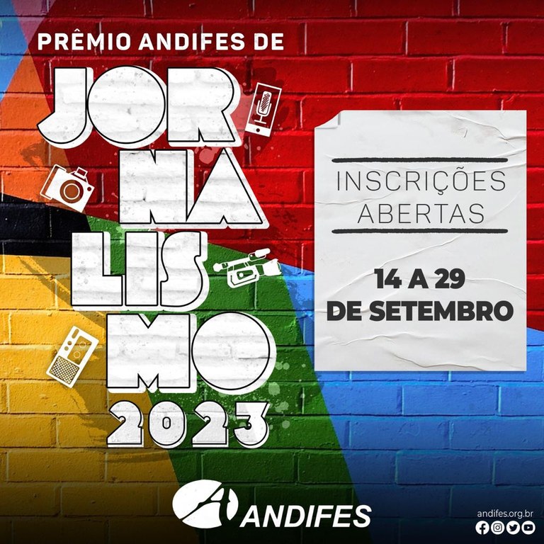 Prêmio Andifes de Jornalismo 2023 abre inscrições