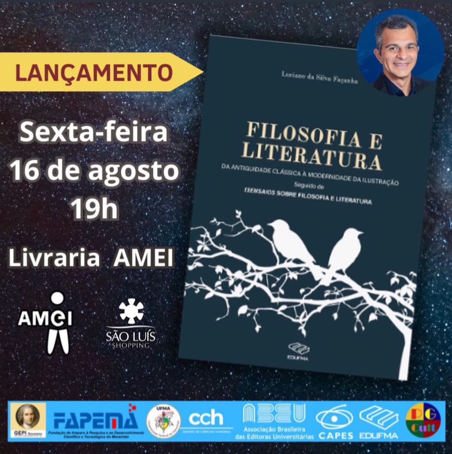 Professor da UFMA lança livro sobre Filosofia e Literatura, nesta sexta, 16