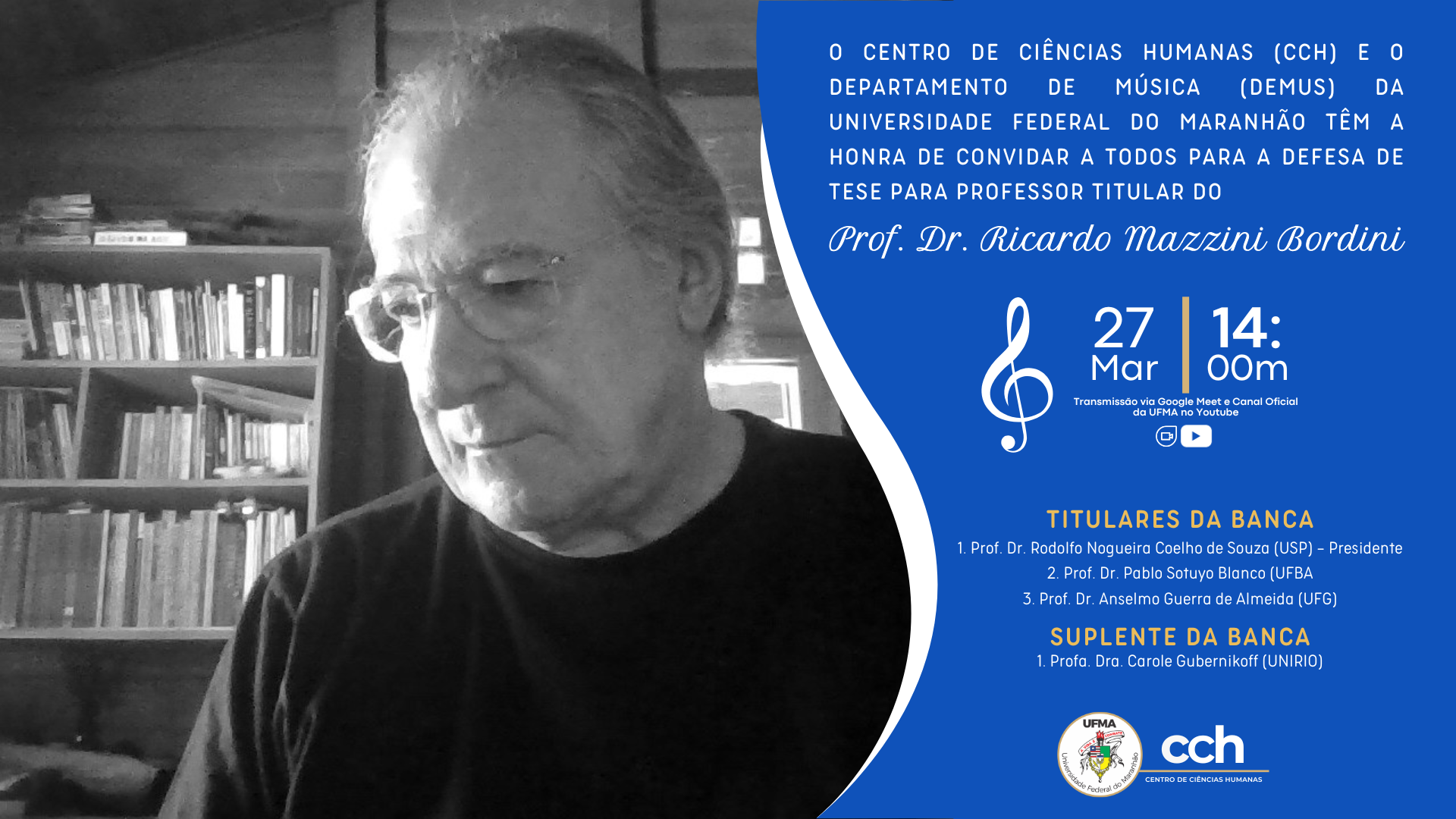 Professor de Música da UFMA defende Memorial Acadêmico para cargo de titular