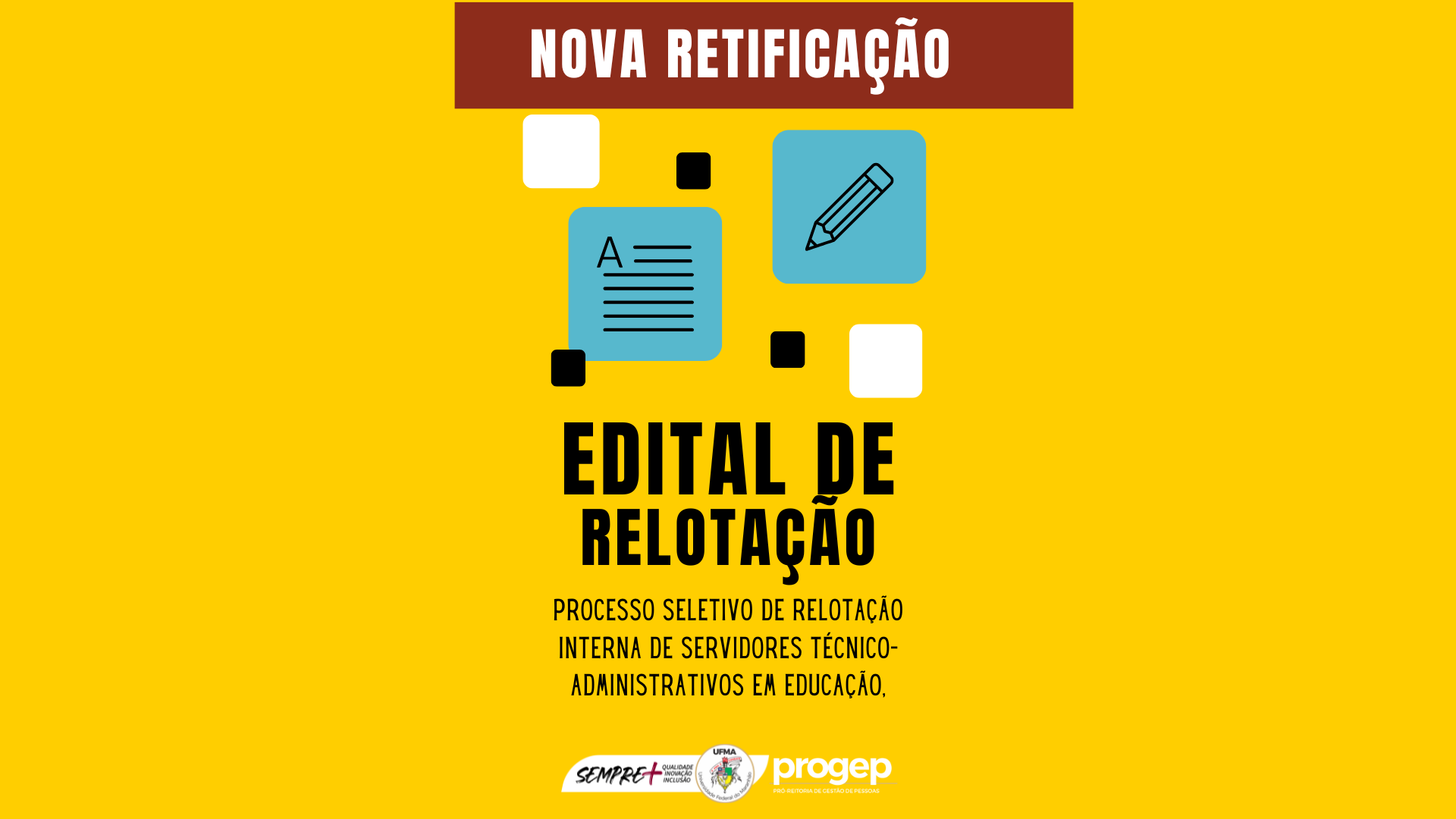 PROGEP retifica edital de relotação para Técnicos em Assuntos Educacionais