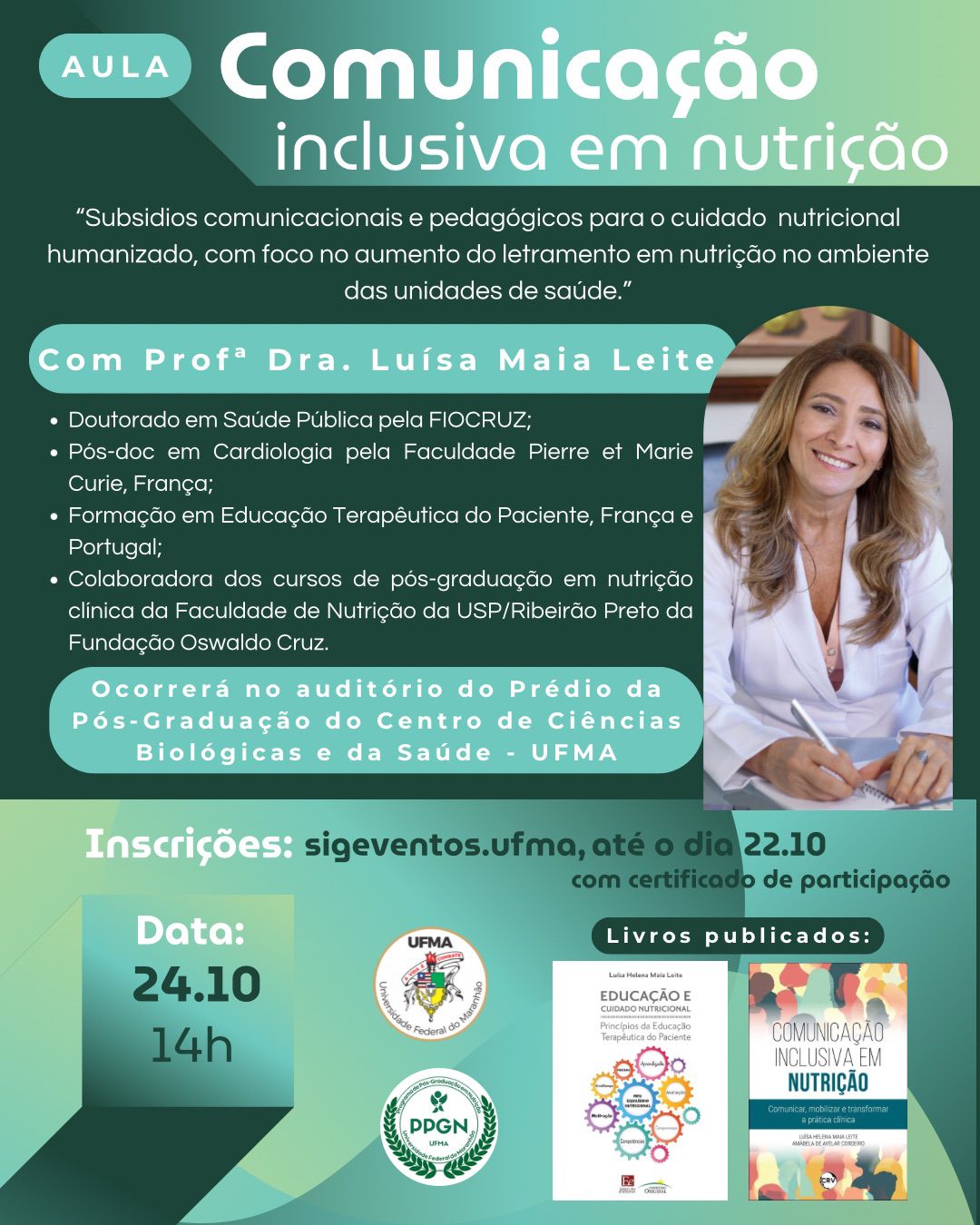 Programa de Pós-Graduação em Nutrição (PPGN) promove palestra “Comunicação Inclusiva em Nutrição”