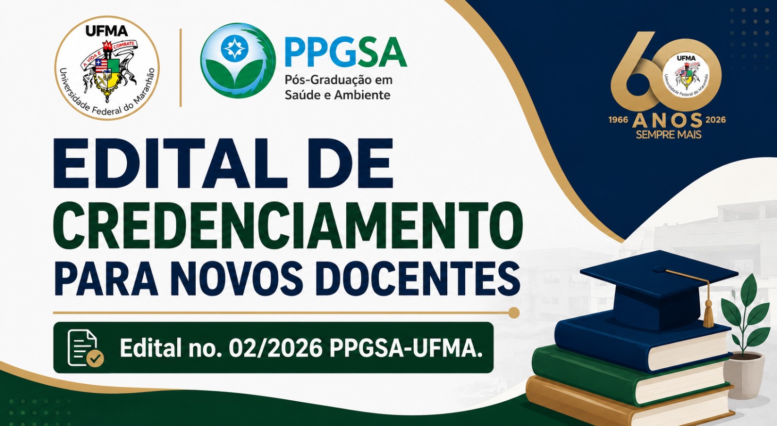 Programa de Pós-Graduação em Saúde e Ambiente abre inscrições para credenciamento de novos docentes