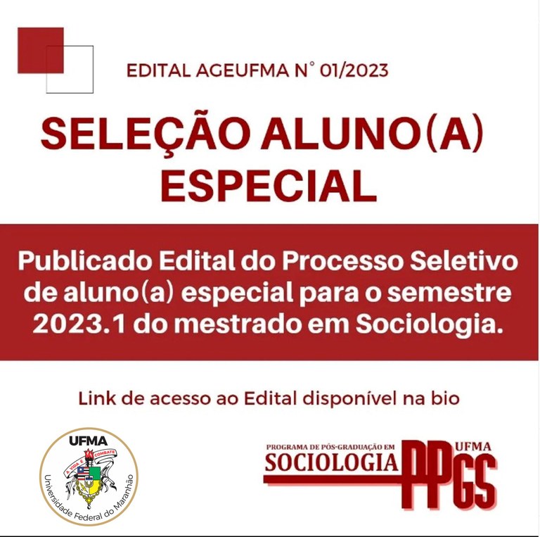 Programa de Pós-graduação em Sociologia do câmpus Imperatriz abre as inscrições para o seletivo de aluno especial para o mestrado.jpg