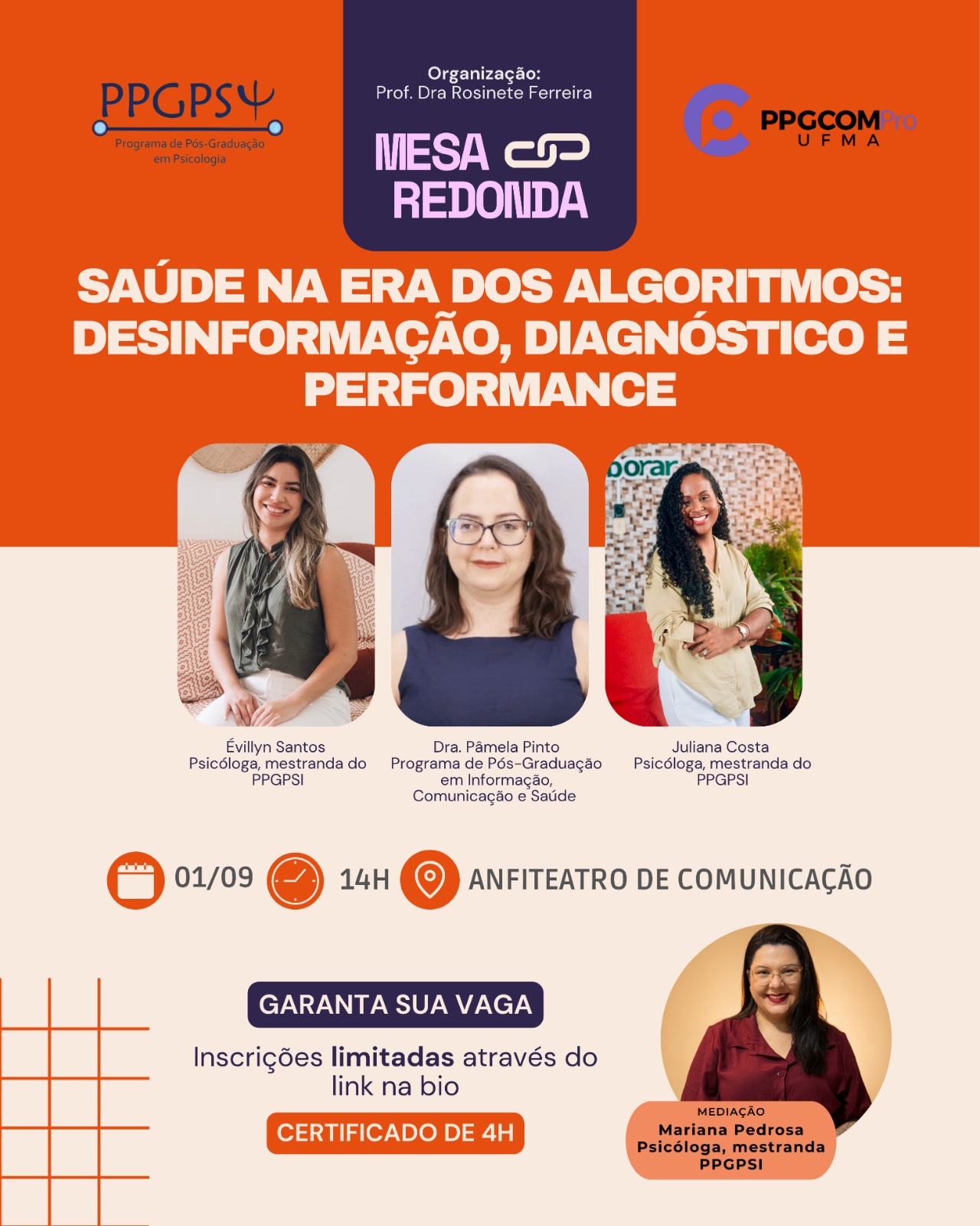 Programas de pós-graduação da UFMA promovem mesa-redonda sobre saúde, desinformação e redes sociais nessa terça-feira, 1°