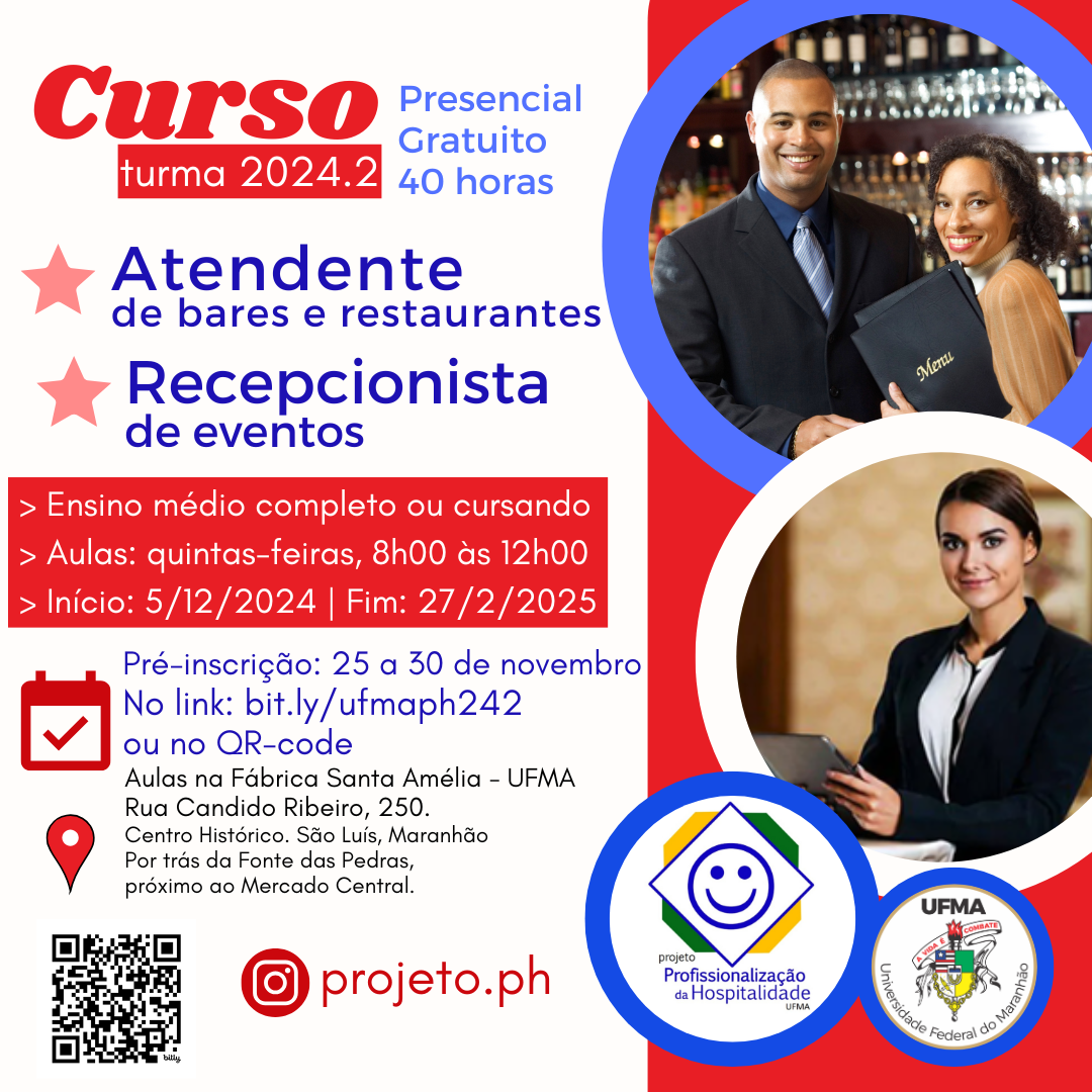 Projeto de Extensão abre inscrições para cursos na área de hospitalidade