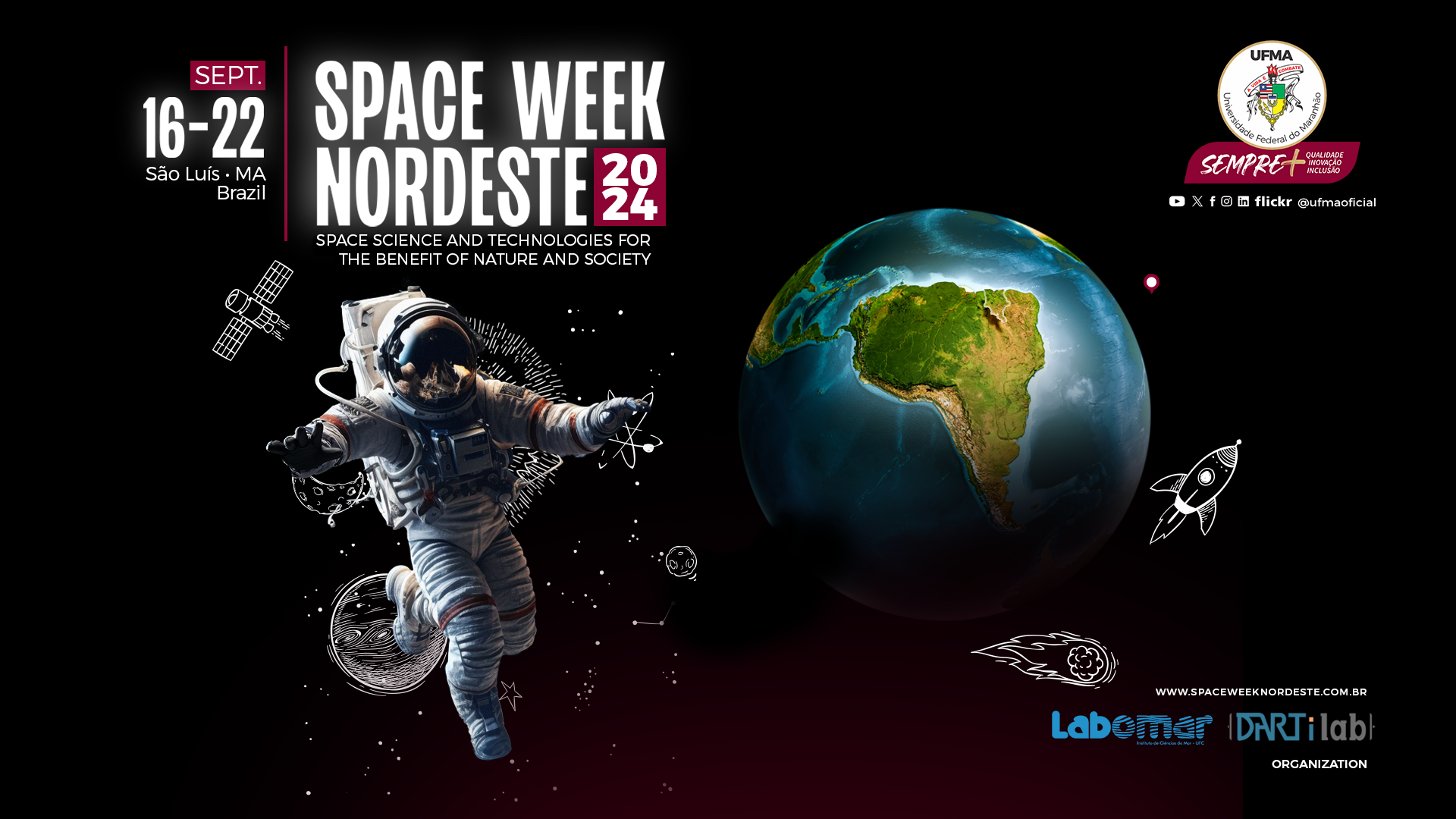 Promovido na UFMA, Space Week Nordeste 2024 inicia-se nesta segunda-feira, 16