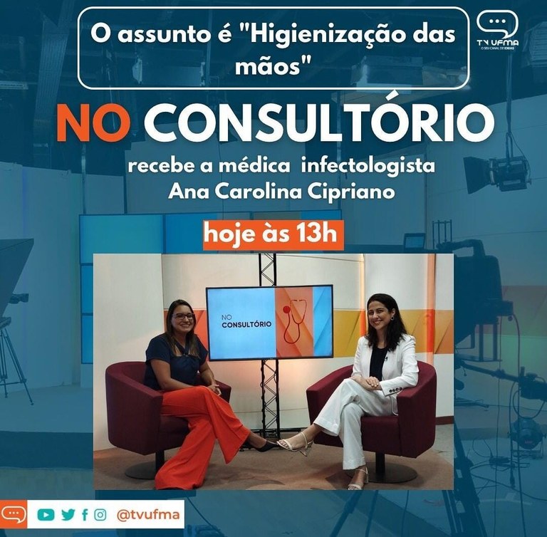 Quadro "No Consultório", do JTVUFMA de hoje, 23, fala sobre higienização das mãos