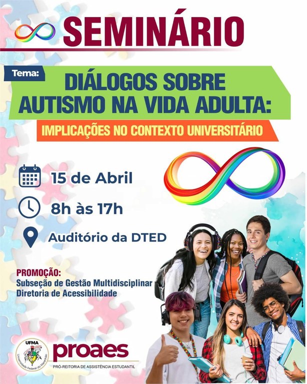 Seminário Diálogos sobre Autismo na Vida Adulta: implicações no contexto universitário será realizado na terça-feira, 15