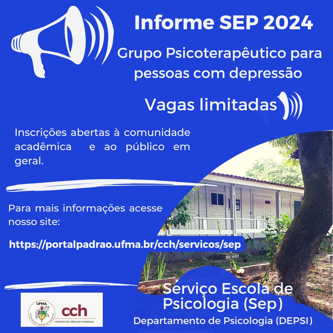 SEP abre inscrições para o Grupo Psicoterapêutico para Pessoas com Depressão