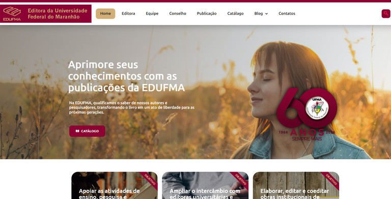 Site da EDUFMA passa por reformulação e ganha novas funcionalidades