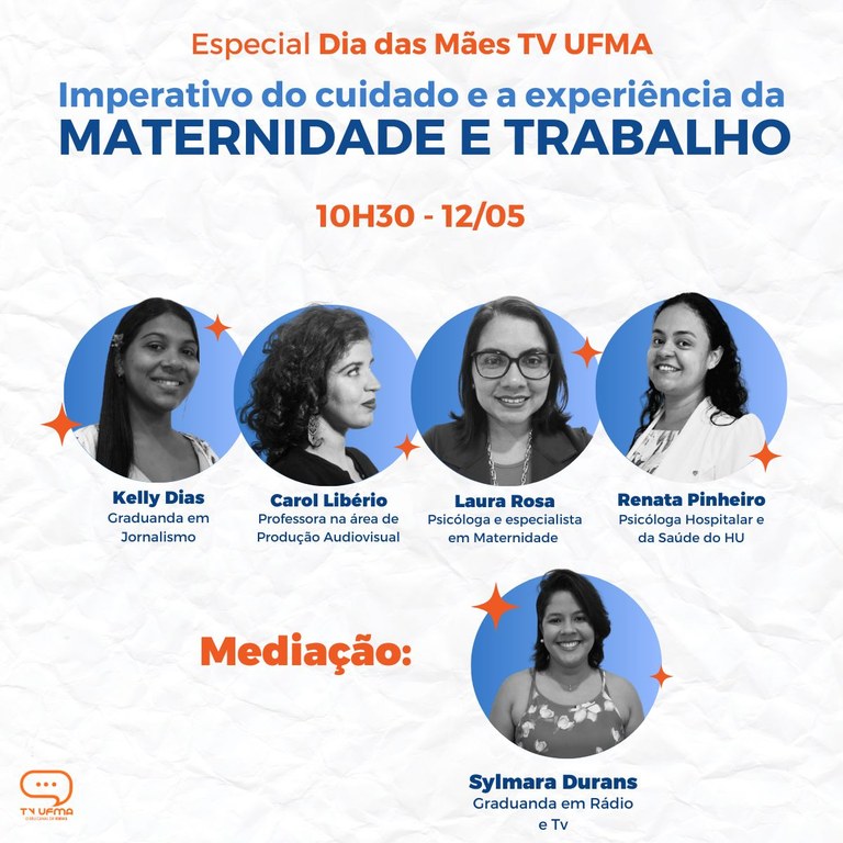 TV UFMA realiza nesta sexta-feira, 12, uma roda de conversa em alusão ao Dia das Mães