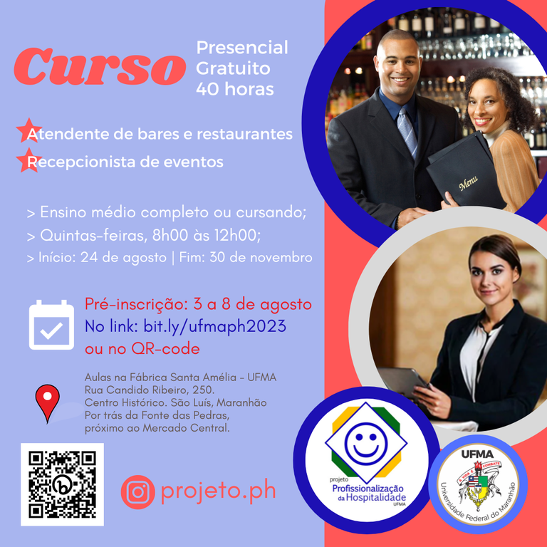 UFMA abre inscrição para cursos de extensão na área de hospitalidade