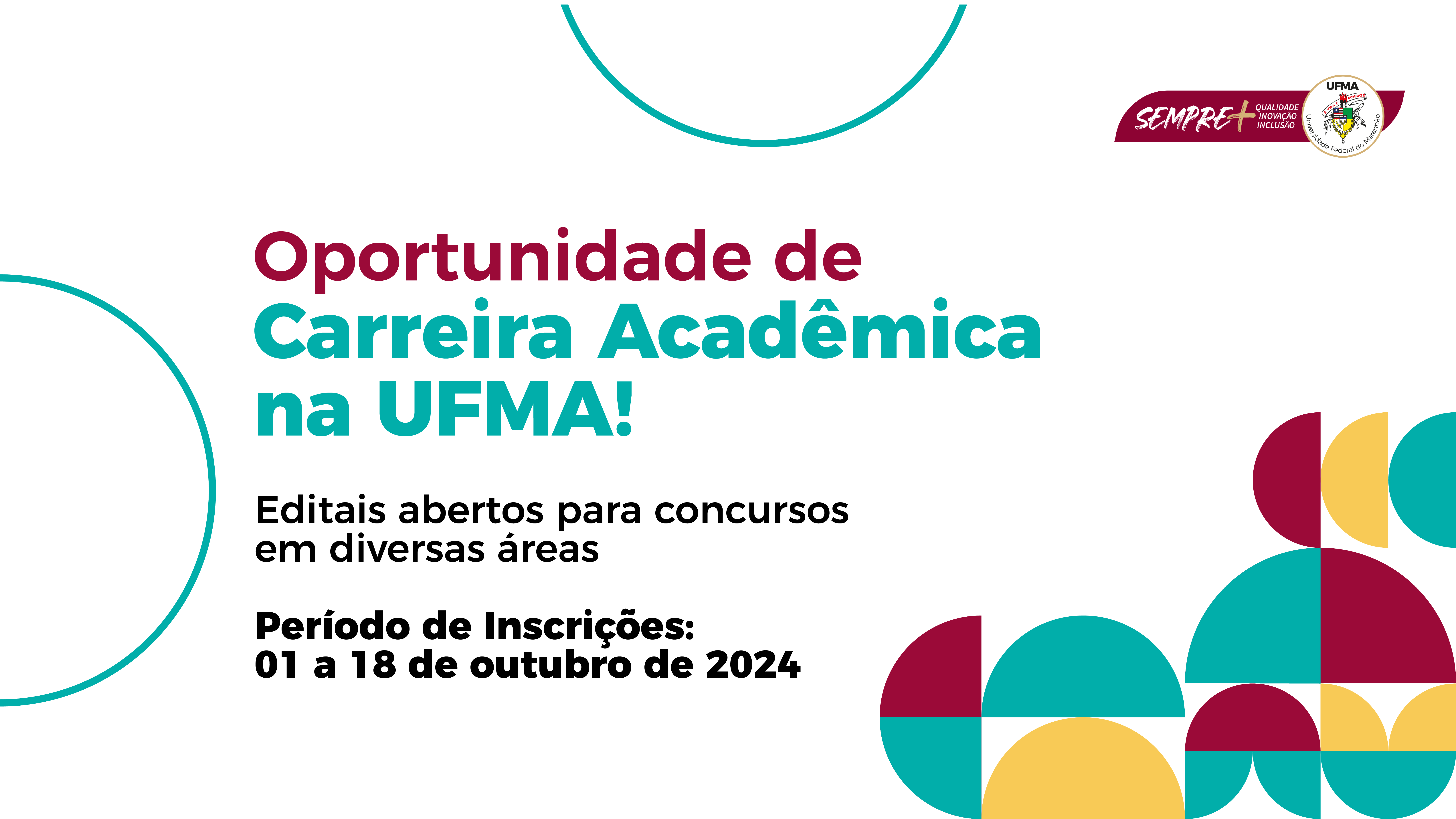 UFMA abre inscrições de concurso público para professor efetivo do magistério superior