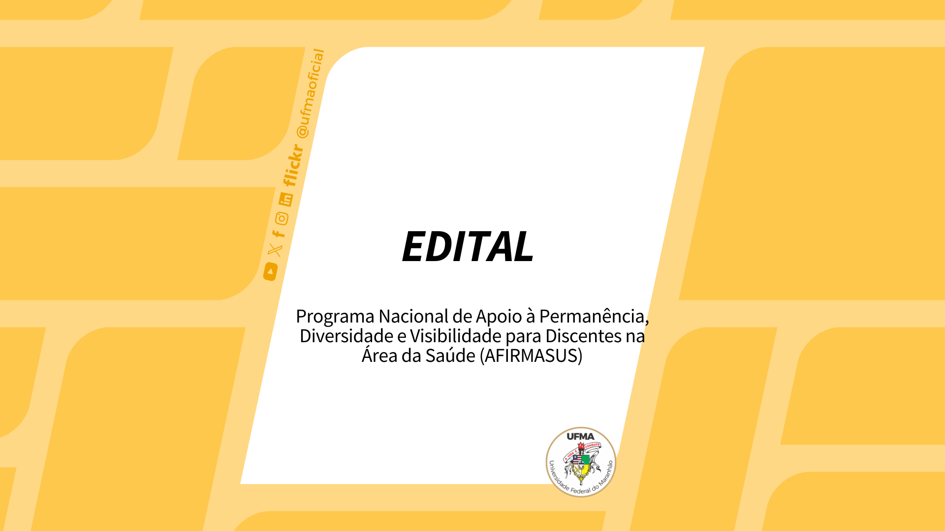 UFMA abre inscrições para o Programa AFIRMASUS no Câmpus de Pinheiro