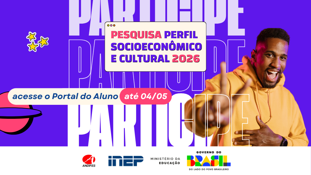 UFMA convida estudantes de graduação a participarem da Pesquisa Perfil Socioeconômico e Cultural dos Estudantes de Graduação